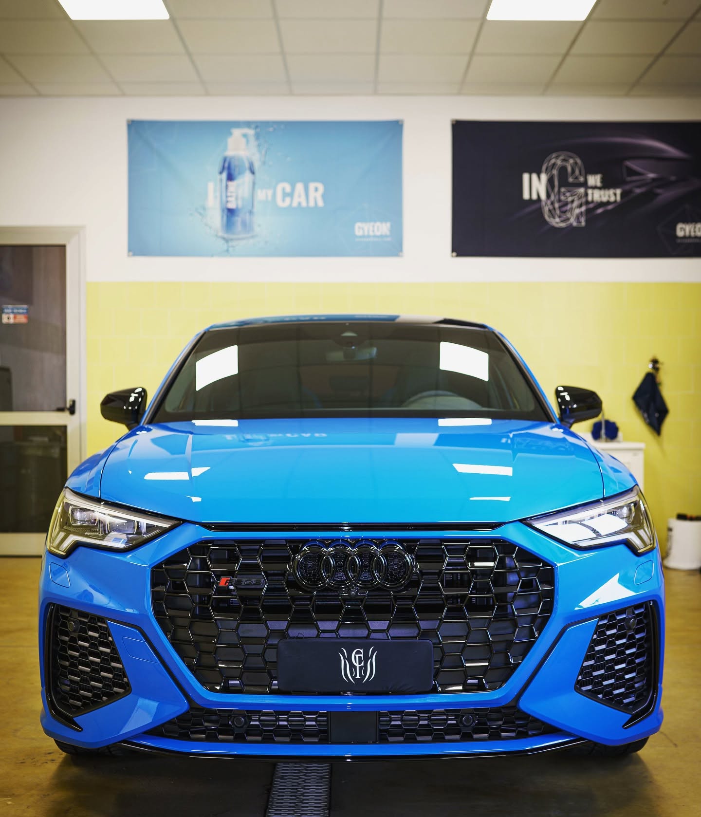 Audi RS Q3 blu dopo coating nanotecnologico